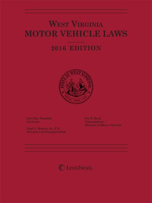 cover image of West Virginia Motor Vehicle Laws